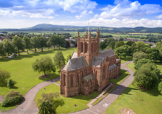 Aerial image of Crichton Memorial Church by Tony Graham